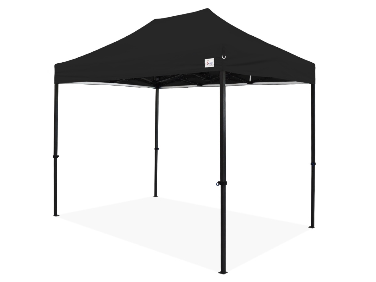 Tente pliante 2x3m Acier Semi Pro (Noir) avec 4 Côtés - REF 114