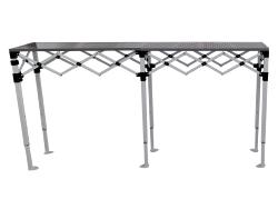 Table Comptoir Pliant Plateau Acier 2m X 40cm