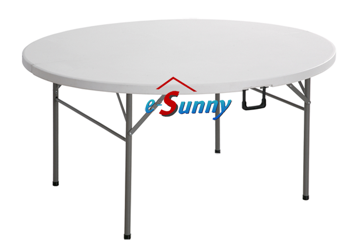 Table ronde pliable 154cm , Table Chaise Pliante polyéthylène qualité Pro,  Mobilier pliant - E-sunn